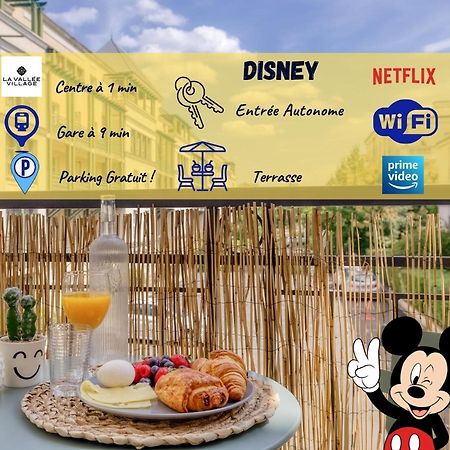 Le Bleu, Tres Bien Situe 1Mn Centre Commerciale, Disney Parking Gratuit Serris Exterior foto