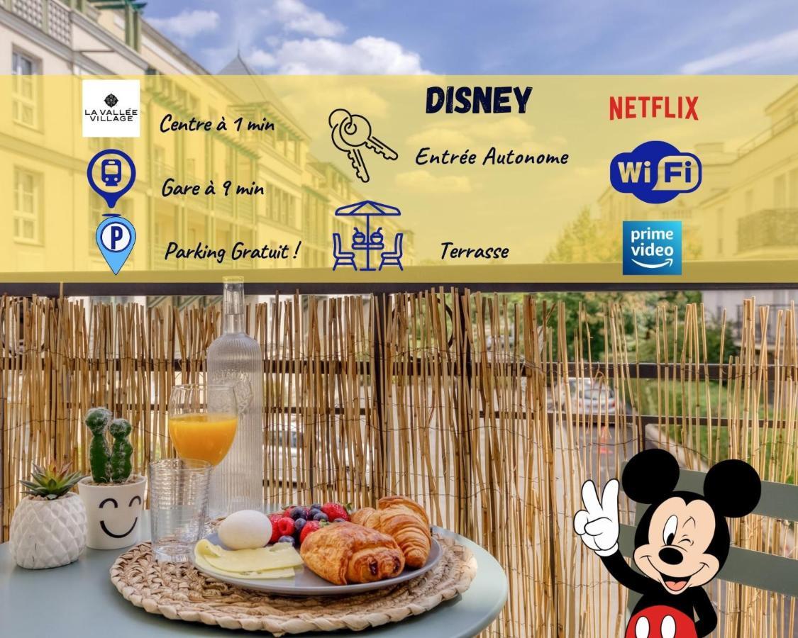 Le Bleu, Tres Bien Situe 1Mn Centre Commerciale, Disney Parking Gratuit Serris Exterior foto